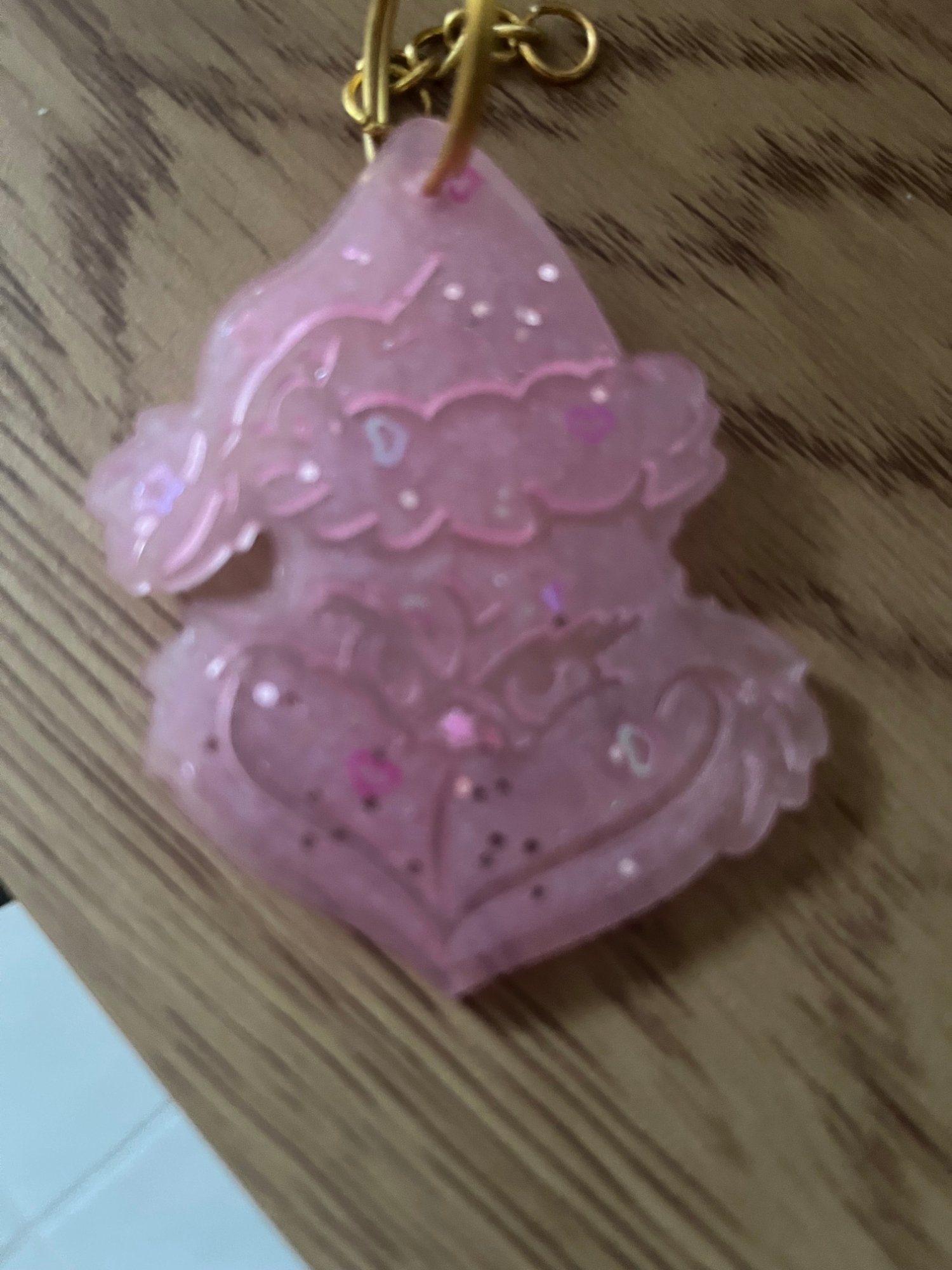 Pink Glitter Grinch Keychain